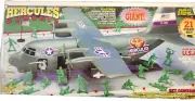 Vintage Tim Mee Plastics C-130 Hercules Gunship 21 Piece Playset 62750 NEW