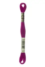 DMC - Color # 917 - (Dark Magenta) -- Embroidery Floss -- Per Skein