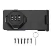 Password Rotary Hasp Locks Mechanical Cabinet Combination Latch Locks 4" Black