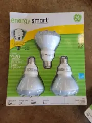 GE Energy Smart Warm Soft Light Bulbs - Model #28909 R30- 15 Watts (3 Bulbs)