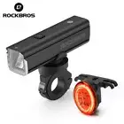 ROCKBROS Bicycle Front Headlight Smart Taillight Combination Set MTB Bike Lights