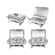 ORNKAT Chafing Dish Buffet Set[4 Pack] 8QT Stainless Steel Buffet Chafers,Cat...