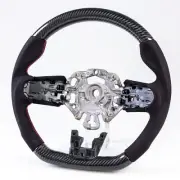 Carbon Fiber Flat Bottom Suede Steering Wheel For Mini F54 F55 F56 F57 2021up (for: Mini)