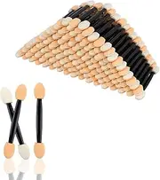 300PCS Eyeshadow Applicator Sticks, Disposable Eye Shadow Sponge Applicators, Makeup Applicators for Girls, Lady and Women