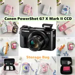 【新品】適用於佳能 POWERSHOT G7 X MARK II CCD 相機收納包 10X16.2CM 尺寸簡約卡通帶