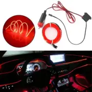 2M Red LED Car Interior Decorative Atmosphere Strip Wire Light Lamp Accessory