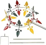 Windmill Stake for Garden - Three Color Outdoor Wind Spinners with Stake | Weatherproof Spinner Yard Decoration Pinwheels Garden Sculptures for Driveway Patio