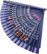 [TINEASUR] Traditional Chinese Folding Fan Elegant Handheld Dance Fan Durable Lacquered Surface Compact Easy to Clean for Weddings Festivals Dance Shows and Rehearsals