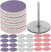 FOMIYES 60pcs Nail Polishing Sheets Pedicure Disk Pads Disk Pad Die Grinder Accessories Foot File Discs Nail Drill Sanding Attachment Flat Nail Drill Bit Die Grinder Discs Sandpaper