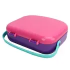 (Pink)Bento Lunch Box ABS Separate Compartments With Buckle Handle Leakage Pr AU
