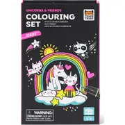 TIGER TRIBE Unicorns & Friends Coloring Set in Black Multi at Nordstrom One Size