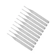 10Pcs Carbide End Mill Engraving Milling Bits 0.8mm Bit Dia 1/8" Shank CNC Tool