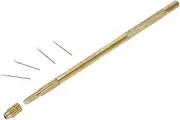 YaSao 4 Sizes Ventilating Needles+1 Brass Holder Make Repair Lace Wigs Toupee Hairpiece Knotting Hook Set