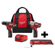 M12 12V Cordless Drill Driver/Impact Driver Combo w/ M12 Oscillating Multi-Tool