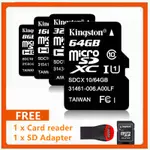  金士頓 MICRO SD 卡 16GB/32GB/64GB/128GB/256GB CLASS10 存儲卡 SDHC