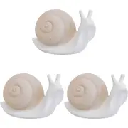 3x LVD Sheldon Snail Ceramic Figurine Home/Lounge Ornament Tabletop Decor Small