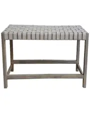 Peninsula Home Collection Madeira Leather 54in Long Bench
