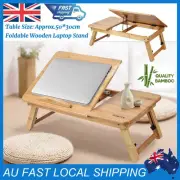 Wooden Laptop Sofa Bed Table Foldable Lap Standing Desk For Indoor/Picnic AU