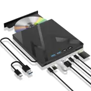 7 in 1 External Blu Ray Drive External Blueray/DVD Drive for PC with SD/TF Po...