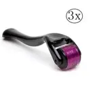 3pcs-Derma Roller - 0.25mm Microneedle Roller for Face w/ 540 Titanium Micro
