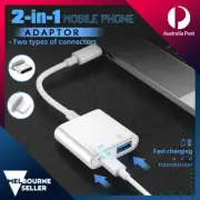 2 In 1 Adapter Type-C / 8 Pin to USB 3.0 Splitter Flash Drive Camera for iPhone