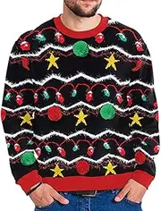 [Generic] Christmas Jumper, Winter Christmas Themed Couple Outfit, Unisex Ugly Christmas Printed Pullover, Novelty Christmas Pullover Jumpers for Men and Women