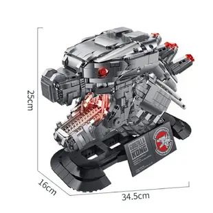 現貨 【機械哥吉拉頭雕積木】正版授權 超取會拆盒出貨 需要盒子請選郵局出貨 哥吉拉大戰金剛 巨型哥吉 (6.6折)