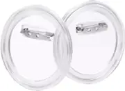 25 Sets Design a Button Clear Acrylic Button Badges Kit with Pins for DIY Crafts