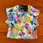 Bonds Leaves White Fluoro Yellow Green Summer Pyjamas PJ Sleep Set Size 2 BNWT