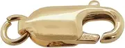 14K Solid Yellow Gold Oval Lobster Clasp with Ring Made in Italy by CRAFT WIRE
