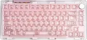 KiiBoom Phantom 81 V2 75% Hot Swappable Upgraded Crystal Gasket-Mounted Mechanical Keyboard, Triple Mode NKRO Gaming Keyboard with South-Facing RGB, Clear Keycaps, 4000mAh Battery for Win/Mac (Pink)