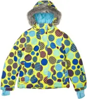 O'Neill Radiant Insulated Snowboard Jacket, Girl's Youth 10 / 152 Yellow AOP New