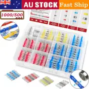 1000pcs Solder Seal Heat Shrink Butt Splice Waterproof Wire Connectors Terminals