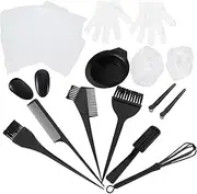 LOORGVEL Complete Hair Dyeing Tool Set 12pcs Hair Coloring Kit Tinting Tools Mixing Bowls Combs for Professional Results