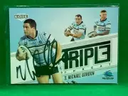 Signed Michael Gordon Cronulla Sharks Autograph on 2013 Elite NRL Card