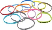 GRIRIW 12Pcs Silicone Wristbands for Students Practical Multiplication Tables Bangle for Fitness School Events and Party Favors