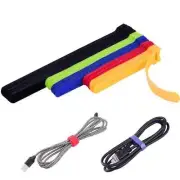 OneLeaf 60 Pcs Reusable Fastening Cable Ties with Hook and Loop, Multi-Purpos...