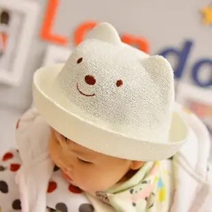 草帽防曬遮陽男寶寶1歲嬰兒帽子