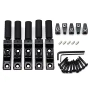 5 String Single String Bass Bridge Headless Individual Bridges and Nut Black set