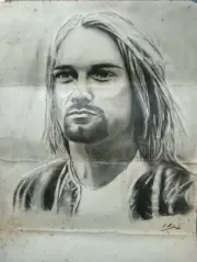 Potrait Drawing of Artist Collection (25 yrs) : Kurt Cobain, Nirvana Vocalist