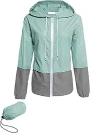 [Avoogue] Raincoat Women Lightweight Waterproof Rain Jackets Packable Outdoor Hooded Windbreaker