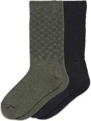 Hue Women's 2-Pk. Wool Blend Boot Socks One Size Green/Black
