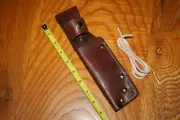 Custom THICK Leather { LEFT HANDED -UNIVERSAL } Made Knife Sheath-USA