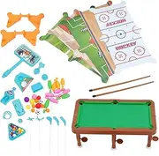 Gogogmee 1 Set Mini Pool Table Game for Compact Indoor Billiard Plaything Fun Board Game Table for Family Entertainment Improves Hand Eye Coordination Great Birthday Present