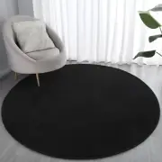 Round Rug for Bedroom 6x6, Black Circle Rug for Living Room Super Soft Thicke...