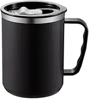 Highball Glasses 500ml Stainless Steel Coffee Cup with Handle Thermos Suitable for Any Hot Or Cold Beverage Water Glasses (Size : B)