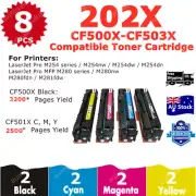 8x Compatible Toner 202X CF500X CF501X CF502X CF503X For HP M254dw M254dn M280nw