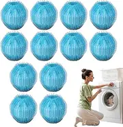 Laundry Dryer Balls - Laundry Balls Hair Catcher for Drying Machine - 12x Portable Washer Lint Extractors Catcher for Home, Apartment, School