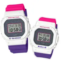 在飛比找momo購物網優惠-【CASIO 卡西歐】G-SHOCK+BABY-G 復古格紋