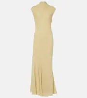 [Tove] Tove Erin silk chiffon maxi dress AU 10 beige